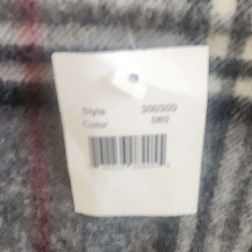 New Plaid Gray and Red‎ Scarf, Wool, 53